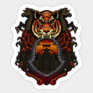 Dano Natural (Angry Tiger and Horse Sticker